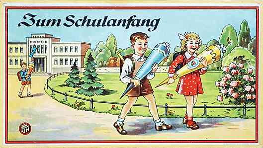 "Zum Schulanfang", Würfelspiel, 1955, Hans Heine "Zum Schulanfang", Würfelspiel, 1955, Hans Heine