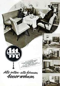 Musterring Möbel - "Alle sollen - alle können besser wohnen" 50er Jahre Musterring Möbel - "Alle sollen - alle können besser wohnen" 50er Jahre